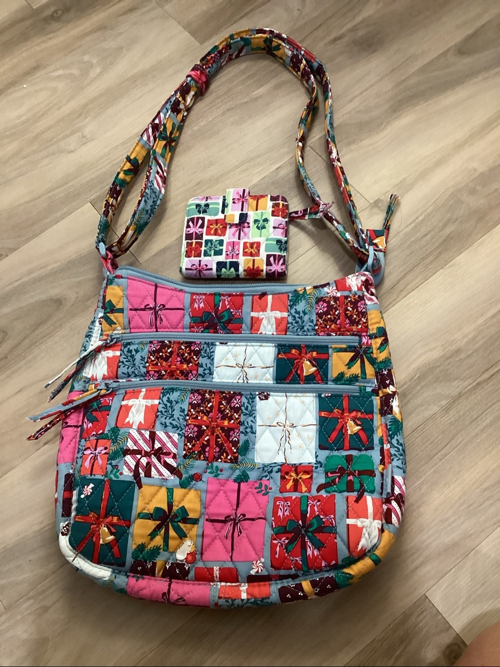 Vera Bradley Christmas Patch purse and matching wallet